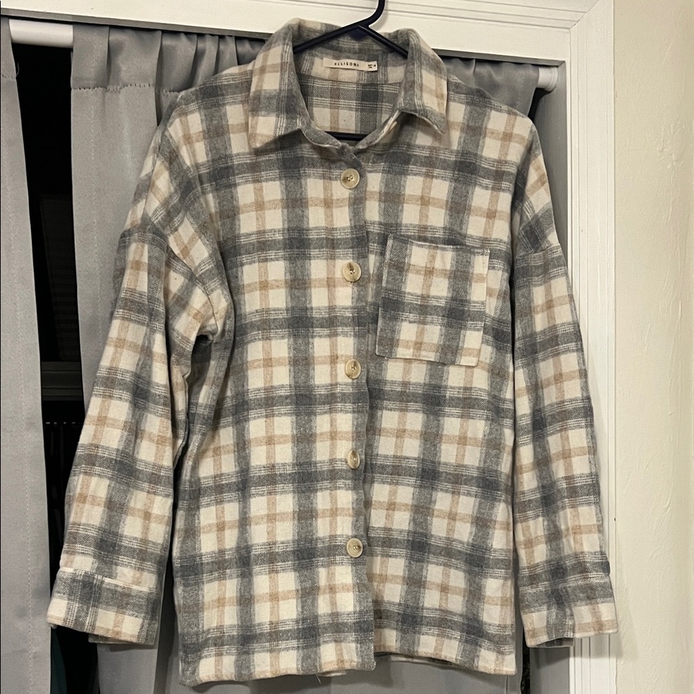 Plaid Button-Up Shacket